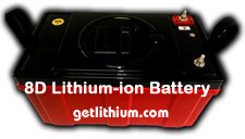 Super powerful lightweight lithium-ion deep cycle house power battery for RV, marine or solar power harvesting