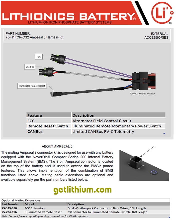 GTX Series 12 Volt (12V) 315 Amp hour E2107 aluminum case Lithium Ion