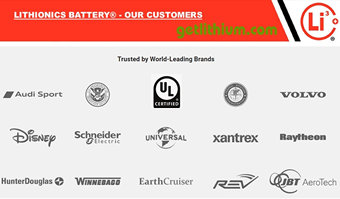 Some of Lithionics Battery's lithium-ion battery customers