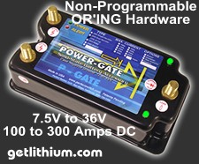 Click here for details of the Power-Gate Non-Programmable OR'ing battery diodes