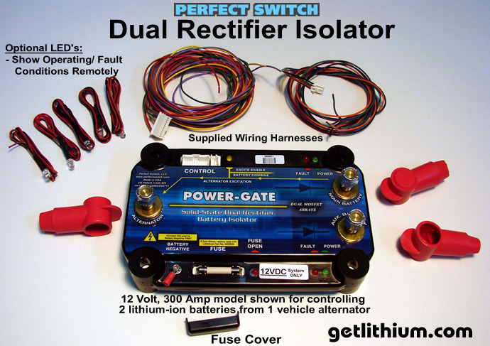 Perfect Switch Power-Gate dual rectifier solid state battery isolators - Generation 4.0
