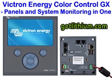 Victron Energy Color Control GX electronic display and network hub with tank monitoring systems: Samole system wiring diagram for recreational vehicles, yachts, sailboats, clean energy systems and solar power systems