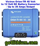 Victron Energy Orion-TR 48 Volt 12 Volt 30 Amp DC to DC Isolated Converter, DC Chargers and Isolation Transformers for recreational vehicles, yachts, sailboats, clean energy systems and solar power systems
