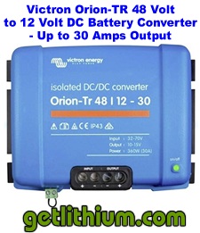 Victron Energy Orion-Tr 48 Volt to 12 Volt DC to DC  isolated power converter with 30 Amps output for RV, Marine and solar projects
