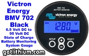 Victron Energy BMV 702 Black battery monitoring system with Bluetooth App for battery systems 6.5 Volts to 95 Volts DC - perfect for RV, marine electric proipulsion and solar systems