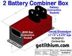 Click on the image for a larger image of the Lithionics 2 Lithium-ion Battery Combiner Box