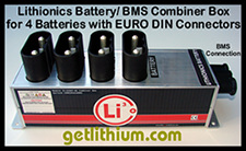 Click here for a larger image of the Lithionics BMS and lithium-ion battery combiner box