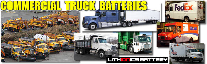Lithium ion batteries for commercial trucks, transit buses and heavy duty machinery and equipment