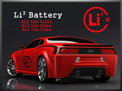 Lithium ion batteries for performance sports cars