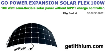 Go Power 100 Watt semi-flexible solar panel expansion kit - perfect for marine and RV solar installations