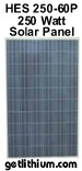 HES 250 Watt solar panel - click for a larger image