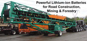 Large capacity mobile gravel conveyor systems  for heavy duty earth moving will always start with our lithium ion batteries