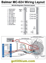 Balmar MC-624 voltage regulator wiring layout