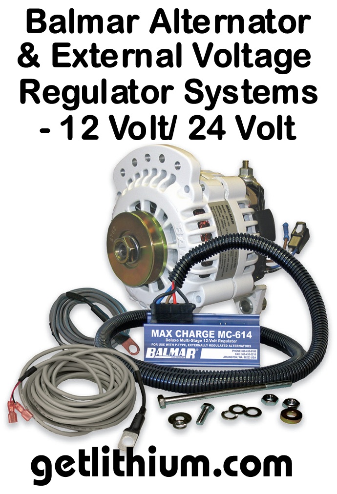 Balmar heavy duty 12 and 24 Volt marine alternator generator systems