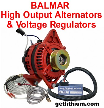 Balmar high output "red case" marine alternator with Balmar MC series external Voltage regulator