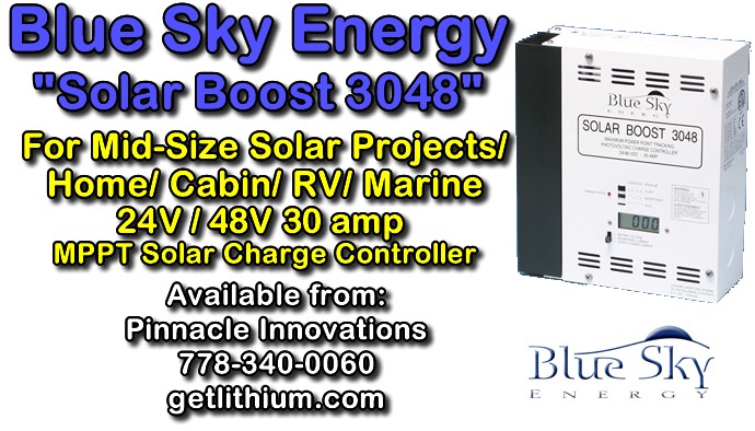 Blue Sky Solar Boost high efficiency MPPT solar energy charge controllers