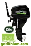Click for a larger image of the powerful Elco 50 horsepower electric outboard boat motor