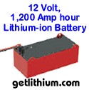 Click here for more information on this 1,200 Amp hour lithium-ion deep cycle RV battery
