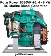 Click here for more information on the Polar Power marine diesel high efficiency DC generators