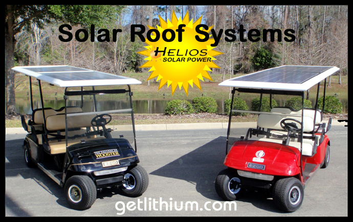 Solar Roof Systems for Electric Golf Carts and Low Speed Vehicles/ Neighborhood Vehicles