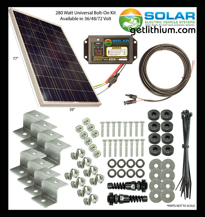 Click here for a larger image of this mobile LSV/ RV solar panel system