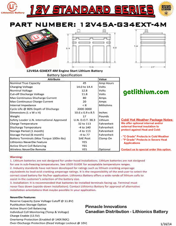 light weight, super safe, powerful, compact lithium ion battery