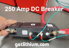 Click on the image for a larger picture of the 250 Amp BMS controlled DC circuit breaker