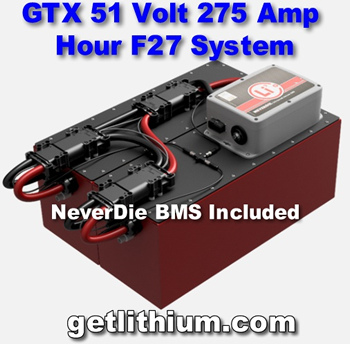 Lithionics Battery GTX 275 amp hour 51 Volt DC lithium-ion battery system with Battery Management System box.