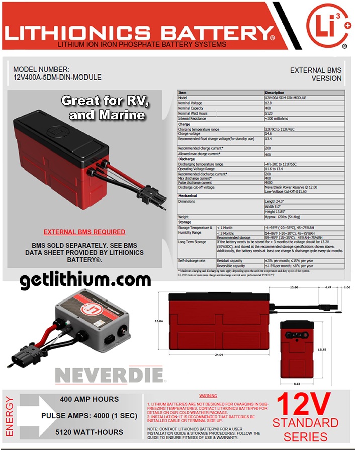 Click here for a larger Lithionics Battery module spec sheet