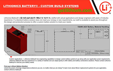 Lithionics Battery lithium-ion battery Custom Battery Builds