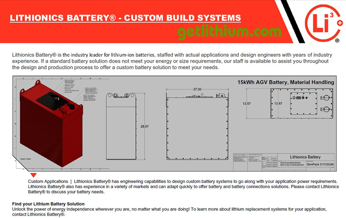 Lithionics battery custom lithium-ion battery solutions for industry