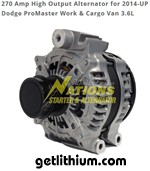 Nations high output alternator for Dodge vans - click for larger image