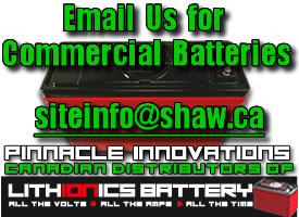 Email us at siteinfo@shaw.ca for commercial , large-scale and custom battery inquiries...