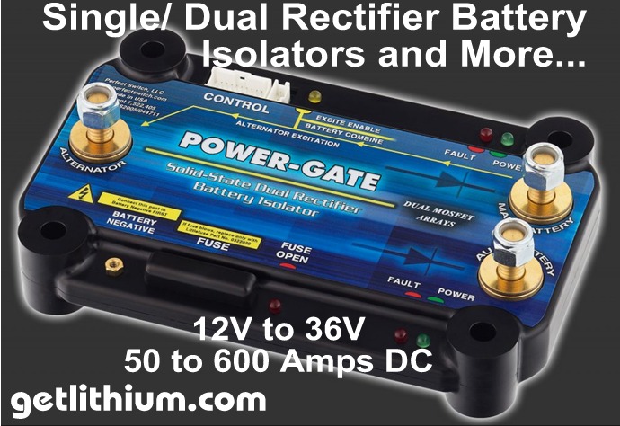 Perfect Switch Power-Gate single and dual rectifier solid state battery isolators