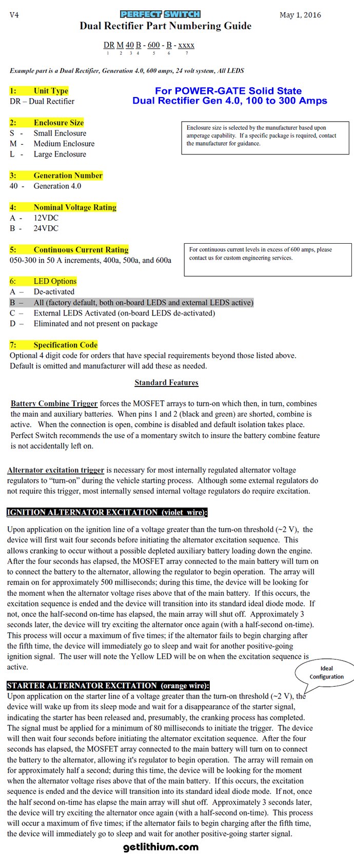 Click here for a larger Part Numbering Guide