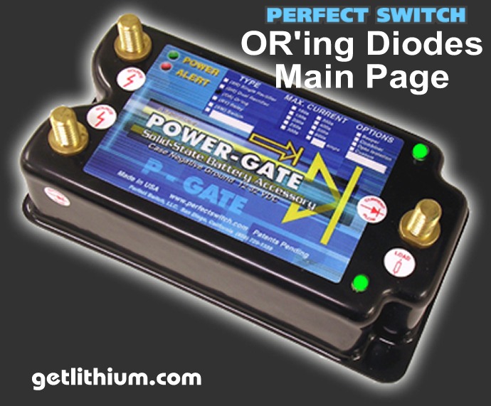 Perfect Switch Power-Gate single rectifier solid state OR'ing Diode battery isolators