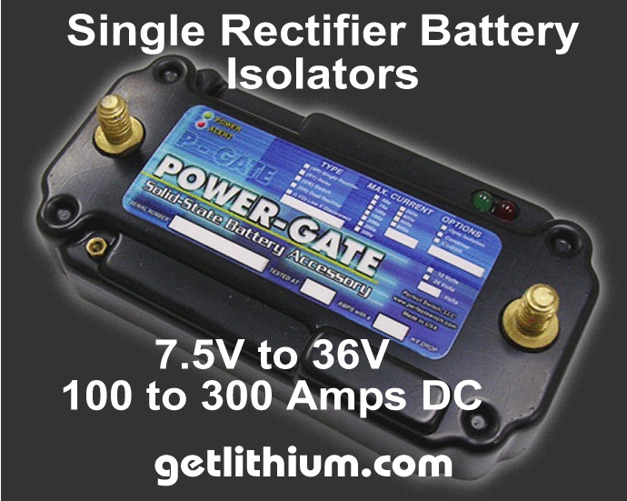 Perfect Switch Power-Gate single rectifier solid state battery isolators