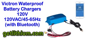 Victron Energy 120 Volt AC waterproof battery chargers with Bluetooth smartphone App