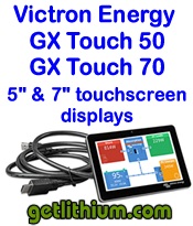 Victron Energy GX Touch 50 and GX Touch 70 5 inch and 7 inch touch screen display screens