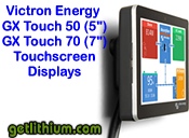 Victron Energy GX Touch 50 and GX Touch 70 5 inch and 7 inch touch screen display screens for RV, marine and solar projects