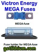Victron Energy MEGA fuses for recreational vehicles, yachts, sailboats, clean energy systems and solar power systems
