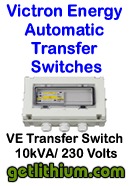 Victron Energy VE Transfer Switch 10kVA 230 Volt AC Automatic Transfer Switch for RV, Marine and off-grid