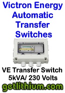 Victron Energy 5kVA automatic transfer switch for recreational vehicles, yachts, sailboats, clean energy systems and solar power systems