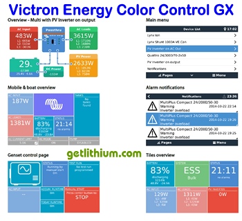 Victron Color Control GX systems monitoring