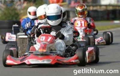 World Record for the fastest lap time in a shifter kart by Eddie Lawson  with a Lithionics Battery lithium-ion powersports battery