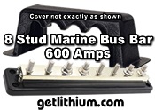 Click here for high power marine rated  tinned copper bus bars and lithium-ion battery connection hardware...