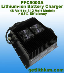 PFC 5000 high frequency lithium ion battery charger