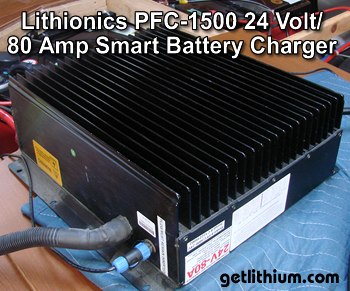 Lithionics Battery high power PFC 1500 24 Volt lithium-ion battery charger with 80 Amps of output.
