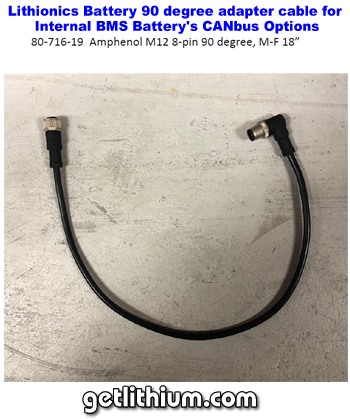 Lithionics Battery special 90 degree CANbus connector cable