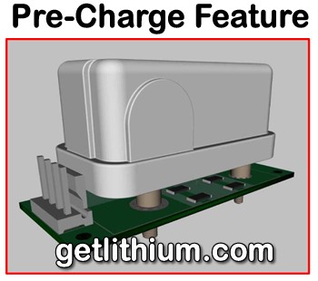 Lithionics Pre-Charge feature for large inverter systems